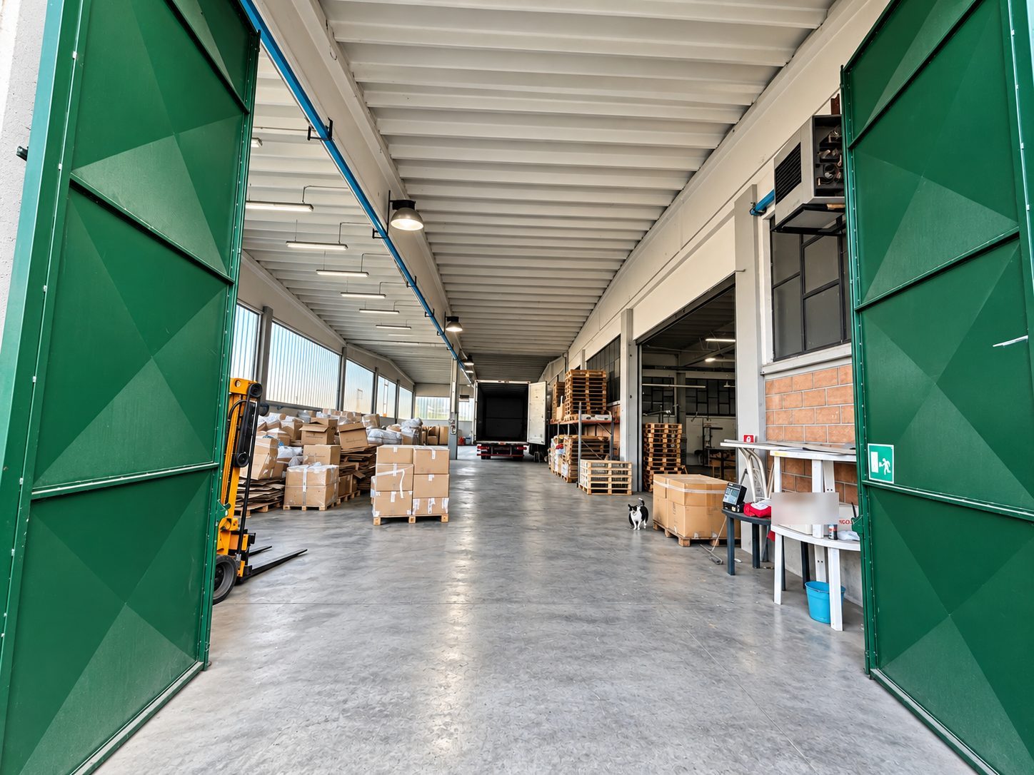 Interno del magazzino Sky Srl